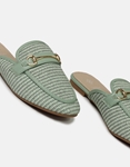 Εικόνα από Basic flat mules με σχέδιο πλέξης Μέντα