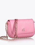 Εικόνα από Χιαστί τσάντα με διακοσμητικά γαζιά Ροζ