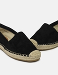 Εικόνα από Flat suede εσπαντρίγιες σε απλή γραμμή Μαύρο