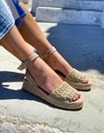 Εικόνα από Flat suede εσπαντρίγιες με πλεκτή φάσα Πούρο